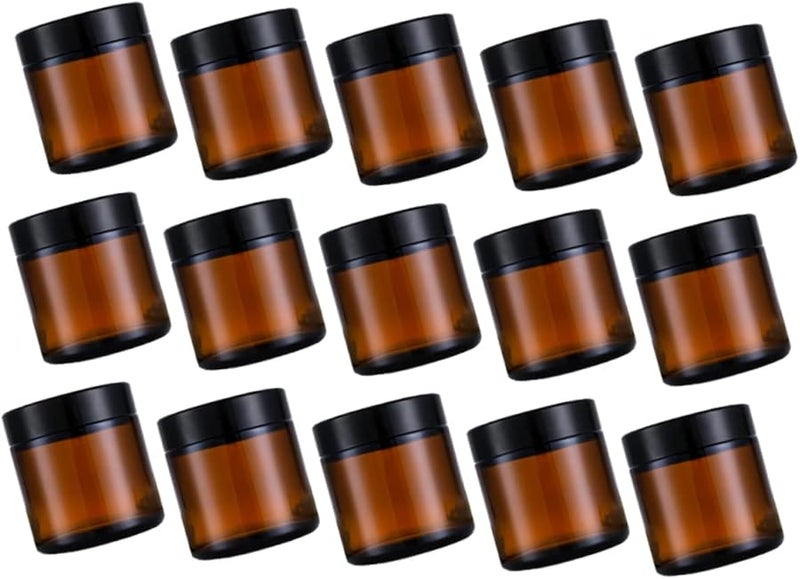 15Pcs Small Refillable Glass Cream Bottles For Travel Skincare Lotion Storage - Image 1